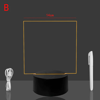 Personalized Glow Message Board – Color-Changing LED Acrylic Lamp for Home & Office