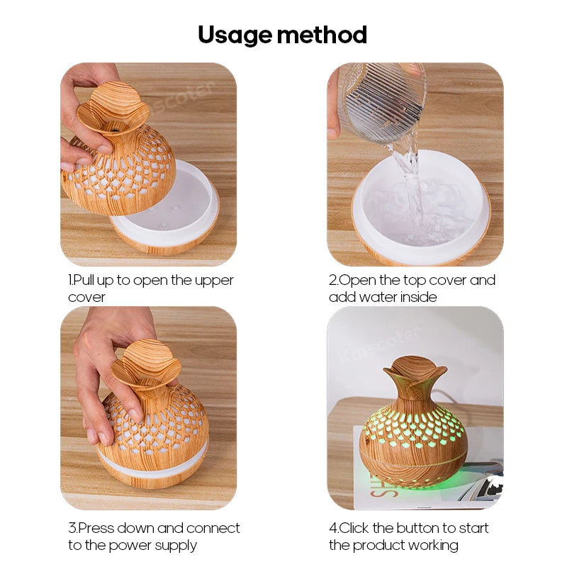 Bloom Mist Aroma Diffuser – Flower-Shaped Humidifier with Soothing Lights & Spray Modes