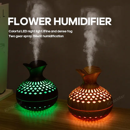 Bloom Mist Aroma Diffuser – Flower-Shaped Humidifier with Soothing Lights & Spray Modes