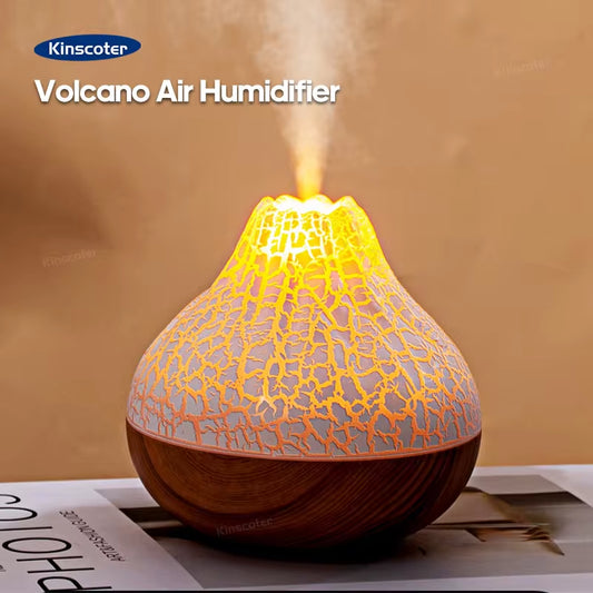 Volcano Mist Aroma Humidifier – Calming LED Diffuser with Soothing Mist & Ambient Glow